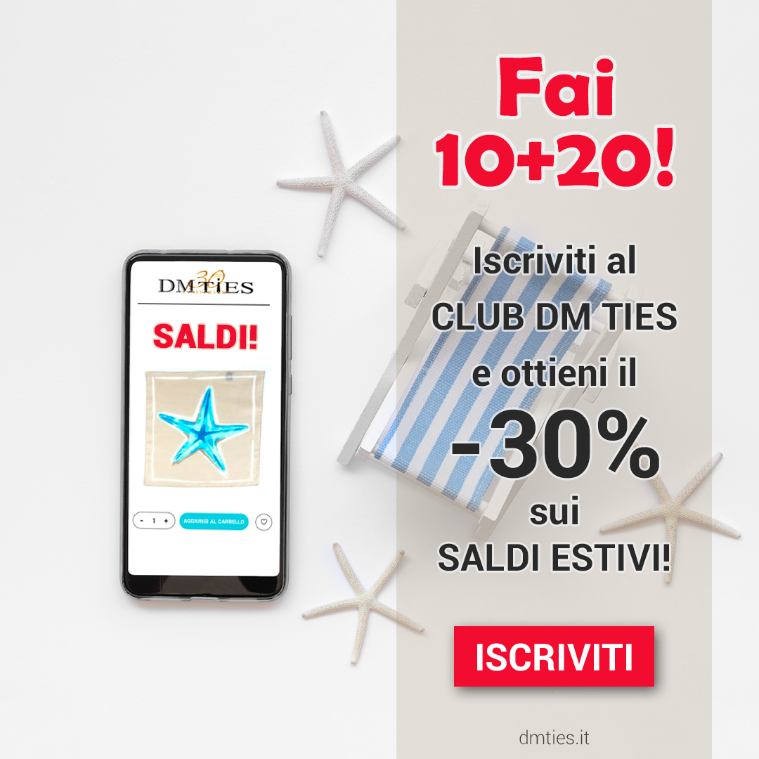 saldi estivi 2024 cravatte e accessori fatti a mano DM Ties